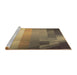 Sideview of Machine Washable Transitional Metallic Gold Rug, wshpat2711brn