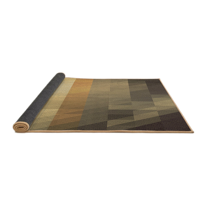 Thickness of Patterned Metallic Gold Rug, pat2711brn