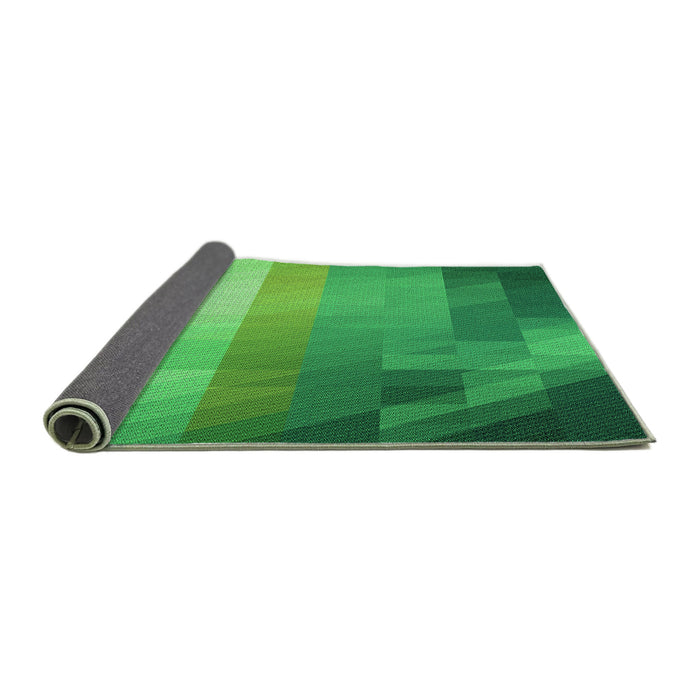 Thickness of Patterned Neon Green Rug, pat2711grn