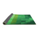 Thickness of Patterned Neon Green Rug, pat2711grn