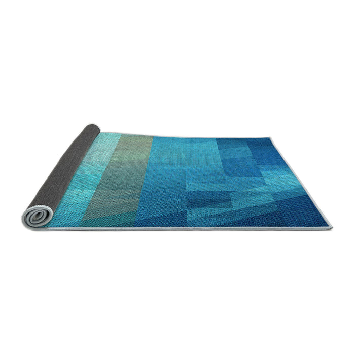 Thickness of Patterned Blue Rug, pat2711lblu