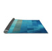 Thickness of Patterned Blue Rug, pat2711lblu