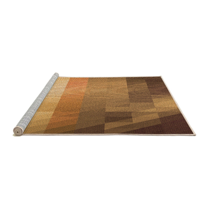 Sideview of Machine Washable Transitional Orange Rug, wshpat2711org
