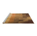 Sideview of Machine Washable Transitional Orange Rug, wshpat2711org