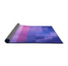 Thickness of Patterned Purple Mimosa Purple Rug, pat2711pur