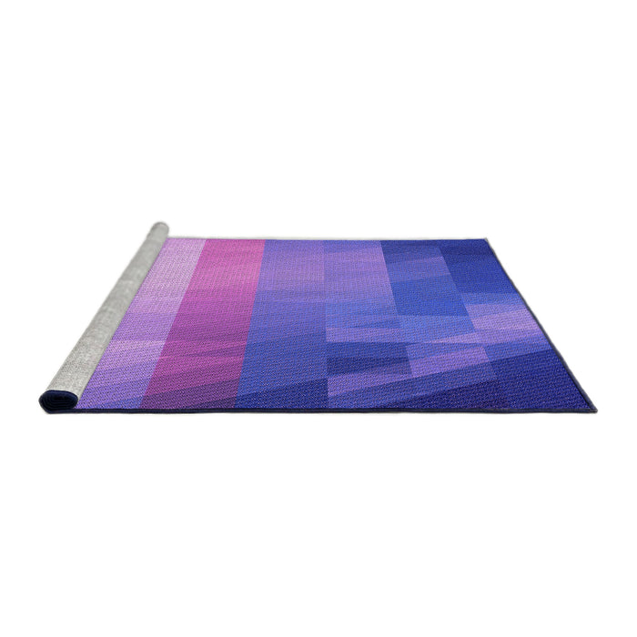 Sideview of Machine Washable Transitional Purple Mimosa Purple Rug, wshpat2711pur