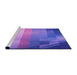 Sideview of Machine Washable Transitional Purple Mimosa Purple Rug, wshpat2711pur