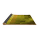 Thickness of Patterned Dark Yellow Green Rug, pat2711yw