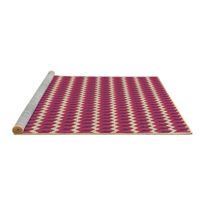 Sideview of Machine Washable Transitional Light Coral Pink Rug, wshpat2712brn