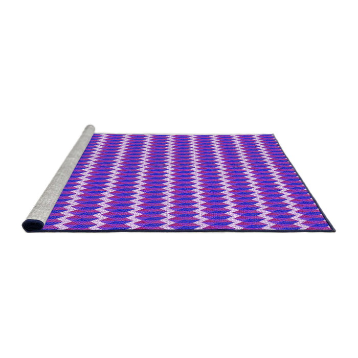 Sideview of Machine Washable Transitional Neon Purple Rug, wshpat2712pur