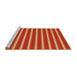 Sideview of Machine Washable Transitional Orange Rug, wshpat2712yw