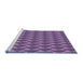 Sideview of Machine Washable Transitional Purple Rug, wshpat2713blu