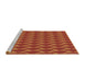 Sideview of Machine Washable Transitional Neon Orange Rug, wshpat2713brn