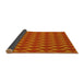 Thickness of Patterned Neon Orange Rug, pat2713yw