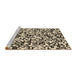 Sideview of Machine Washable Transitional Golden Blonde Gold Rug, wshpat2714brn