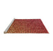 Sideview of Machine Washable Transitional Orange Rug, wshpat2715org