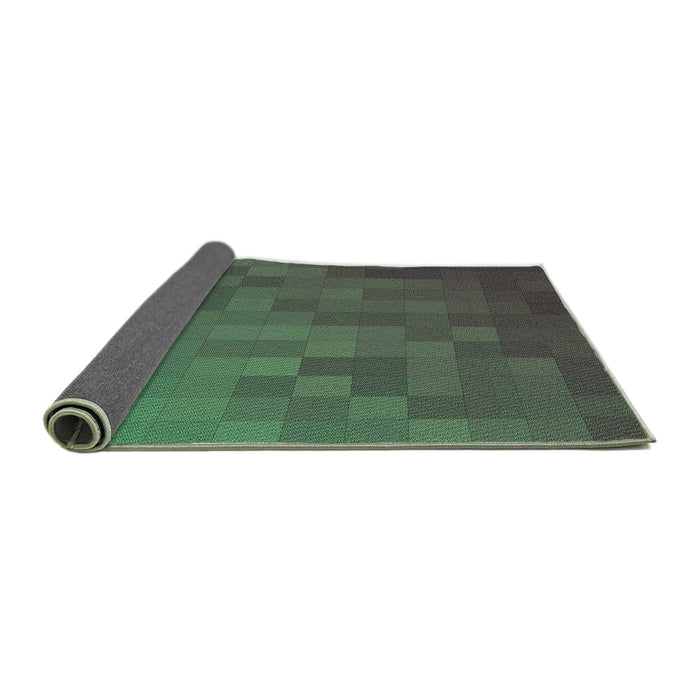 Thickness of Patterned Clover Green Rug, pat2716grn