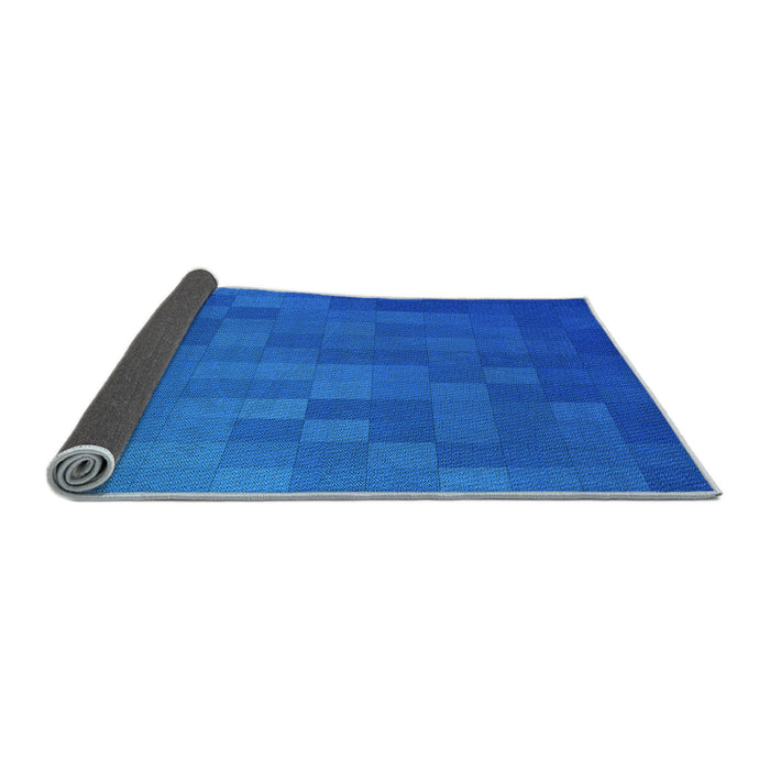 Thickness of Patterned Neon Blue Rug, pat2716lblu