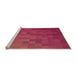 Sideview of Machine Washable Transitional Red Rug, wshpat2716org