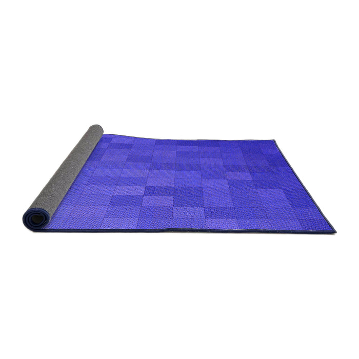 Thickness of Patterned Light Slate Blue Rug, pat2716pur