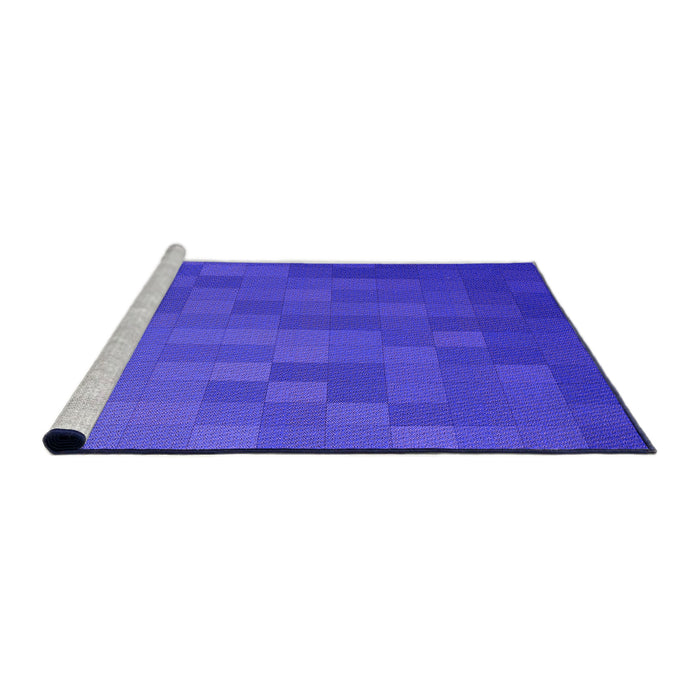 Sideview of Machine Washable Transitional Light Slate Blue Rug, wshpat2716pur