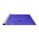 Sideview of Machine Washable Transitional Light Slate Blue Rug, wshpat2716pur