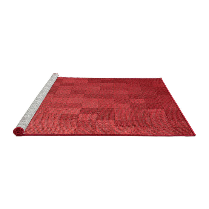 Sideview of Machine Washable Transitional Red Rug, wshpat2716rd