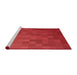 Sideview of Machine Washable Transitional Red Rug, wshpat2716rd