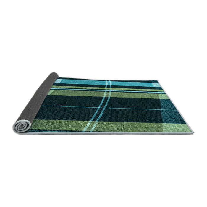 Thickness of Patterned Mint Green Rug, pat2717lblu