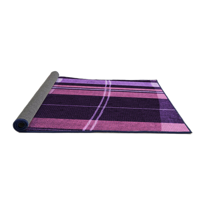 Thickness of Patterned Dark Purple Rug, pat2717pur