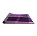 Thickness of Patterned Dark Purple Rug, pat2717pur