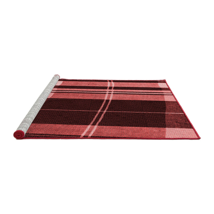 Sideview of Machine Washable Transitional Red Rug, wshpat2717rd
