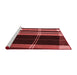 Sideview of Machine Washable Transitional Red Rug, wshpat2717rd