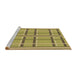 Sideview of Machine Washable Transitional Golden Brown Yellow Rug, wshpat2718brn