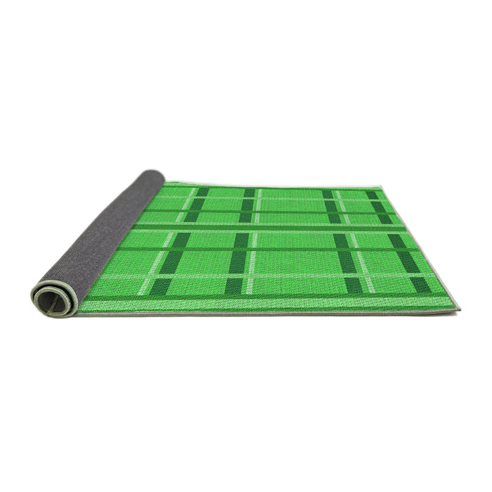 Thickness of Patterned Neon Green Rug, pat2718grn