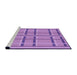 Sideview of Machine Washable Transitional Violet Purple Rug, wshpat2718pur