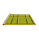 Sideview of Machine Washable Transitional Dark Yellow Green Rug, wshpat2718yw