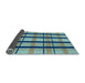 Thickness of Patterned Tiffany Blue Rug, pat2719lblu