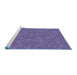 Sideview of Machine Washable Transitional Medium Slate Blue Rug, wshpat272blu