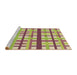 Sideview of Machine Washable Transitional Green Rug, wshpat2720brn