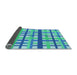 Thickness of Patterned Neon Blue Rug, pat2720lblu