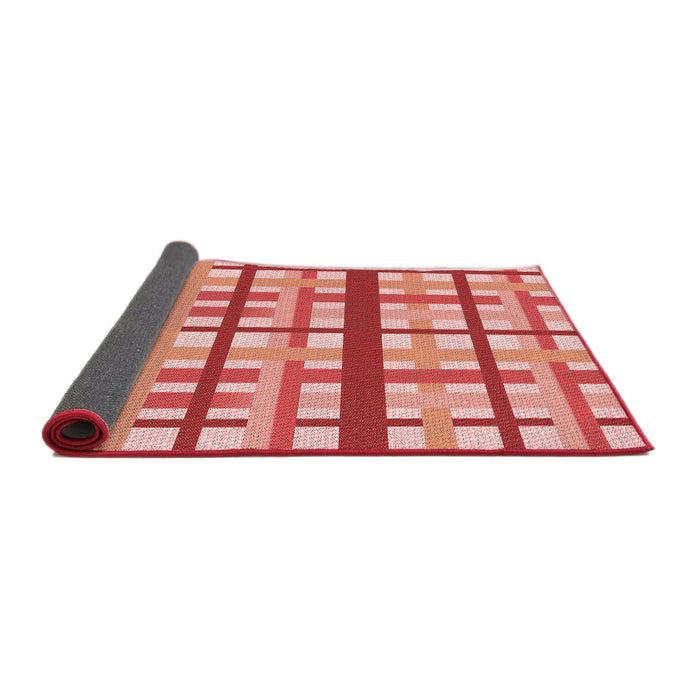 Thickness of Patterned Light Salmon Pink Rug, pat2720rd