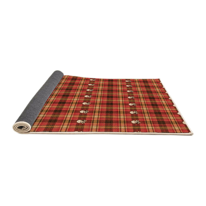 Thickness of Patterned Orange Rug, pat2722org