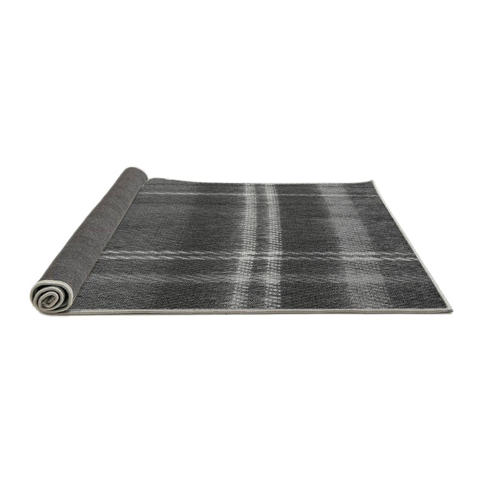 Thickness of Patterned Black Rug, pat2723gry