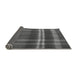 Thickness of Patterned Black Rug, pat2723gry