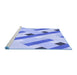 Sideview of Machine Washable Transitional Royal Blue Rug, wshpat2724blu