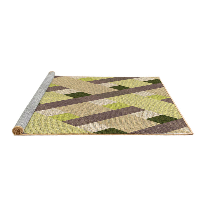 Sideview of Machine Washable Transitional Brown Rug, wshpat2724brn