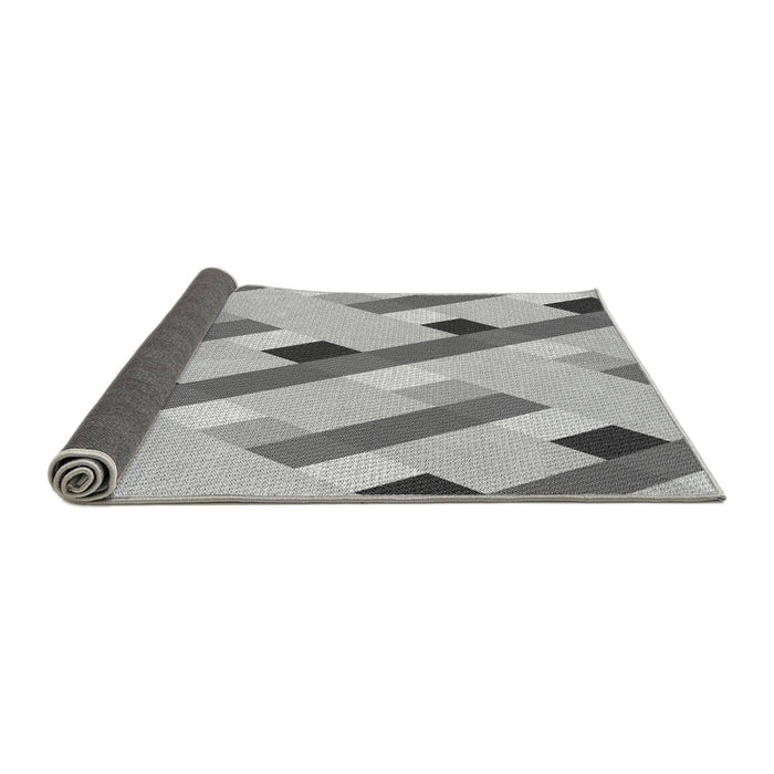 Thickness of Patterned Platinum Silver Gray Rug, pat2724gry