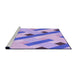 Sideview of Machine Washable Transitional Mauve Purple Rug, wshpat2724pur