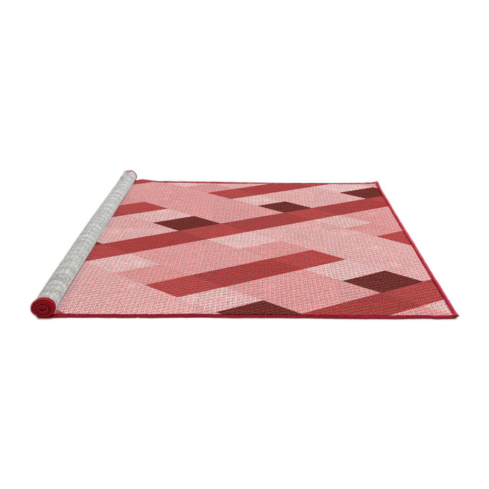 Sideview of Machine Washable Transitional Pink Rug, wshpat2724rd
